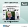 New York Times Print Subscription for 1 Week - 50% Off