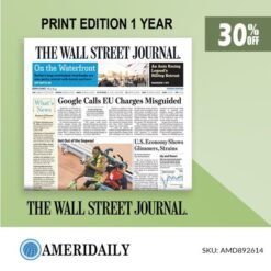 WSJ Print Subscription Delivery 6-days a week for 1 year $285