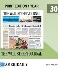 WSJ Print Subscription Delivery 6-days a week for 1 year $285