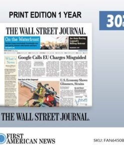 Wall Street Journal Print Edition 1-year Subscription with 6-days a week delivery.