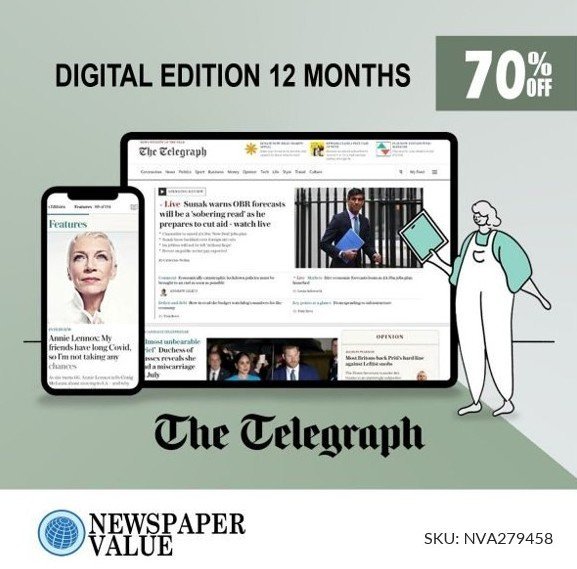 The Telegraph Newspaper Digital Subscription for 12 Months