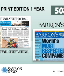 Wall St Journal and Barron's News Subscription for $480