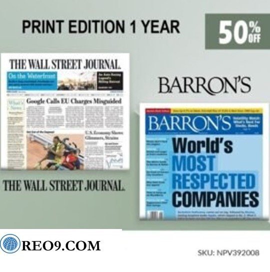 WSJ and Barron's Duo Package Subscription for 1 Year